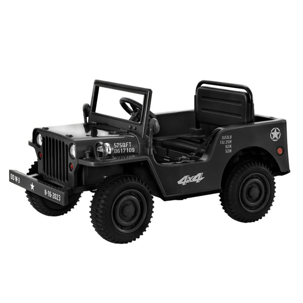 Rigo Kids Ride On Car Off Road Military Toy Cars 12V Black RIGO