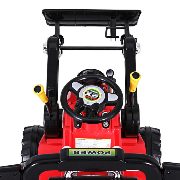 Rigo Kids Electric Ride On Car Bulldozer Digger Loader Remote 6V Red Rigo