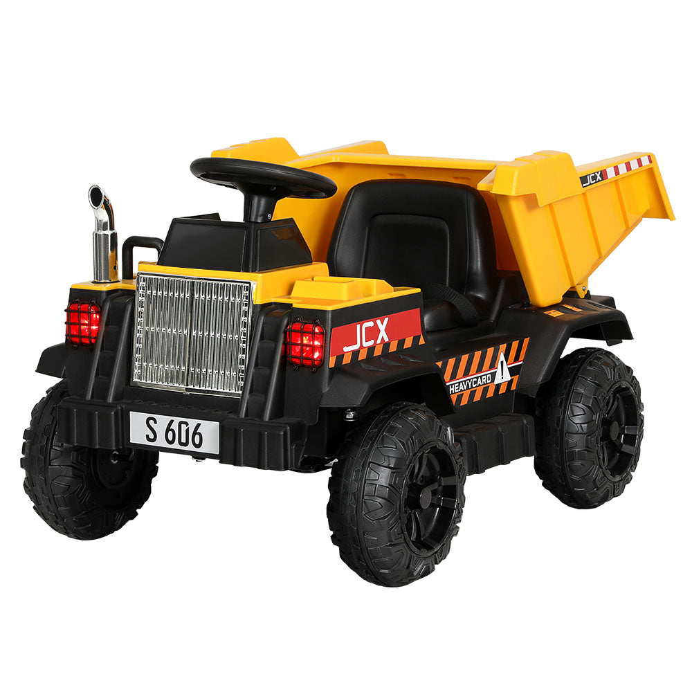 Rigo Kids Ride On Car Dumptruck 12V Electric Bulldozer Toys Cars Battery Yellow RIGO