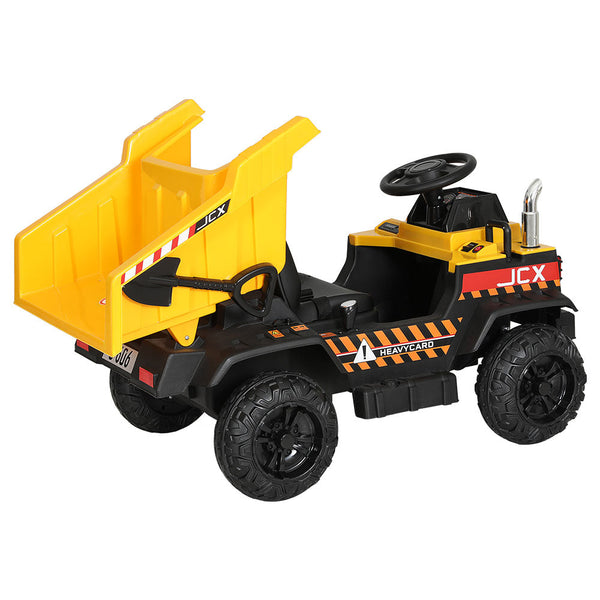 Rigo Kids Ride On Car Dumptruck 12V Electric Bulldozer Toys Cars Battery Yellow RIGO