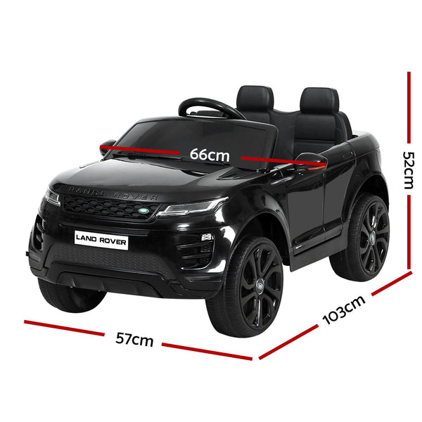 Kids Ride On Car Licensed Land Rover 12V Electric Car Toys Battery Remote Black RIGO