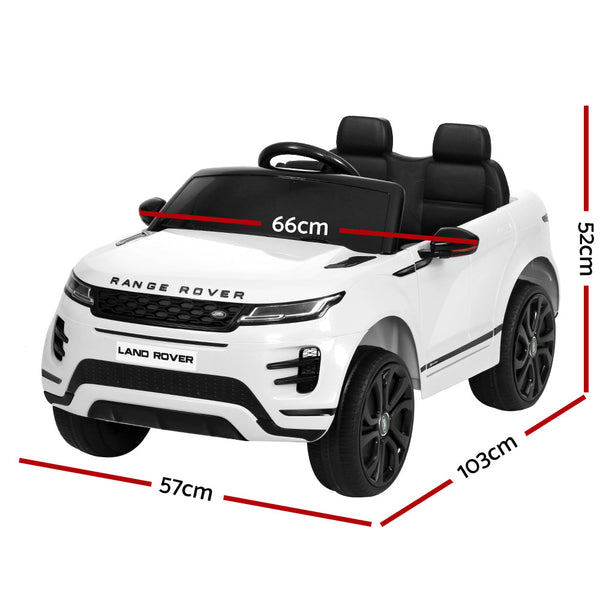 Kids Ride On Car Licensed Land Rover 12V Electric Car Toys Battery Remote White RIGO