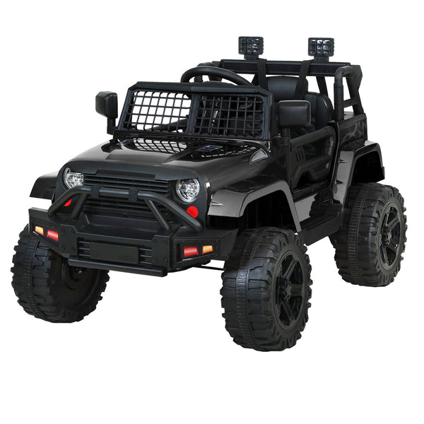 Rigo Kids Ride On Car Electric 12V Car Toys Jeep Battery Remote Control Black Rigo