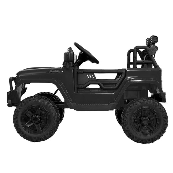Rigo Kids Ride On Car Electric 12V Car Toys Jeep Battery Remote Control Black Rigo