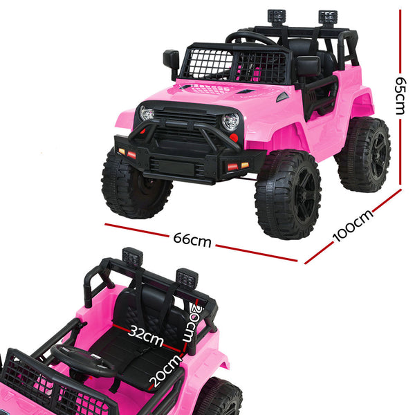 Rigo Kids Ride On Car Electric 12V Car Toys Jeep Battery Remote Control Pink Rigo