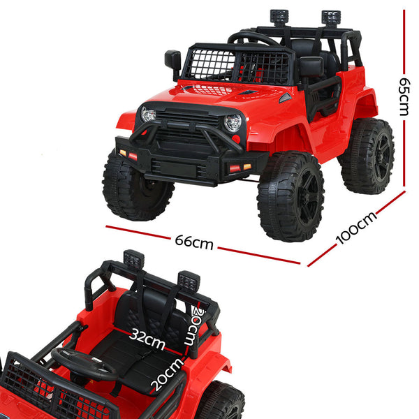 Rigo Kids Ride On Car Electric 12V Car Toys Jeep Battery Remote Control Red Rigo