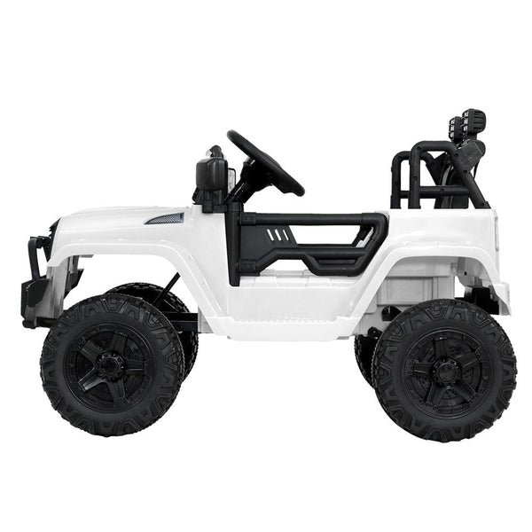 Rigo Kids Ride On Car Electric 12V Car Toys Jeep Battery Remote Control White Rigo