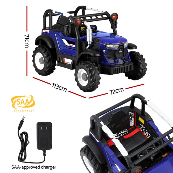 Rigo Kids Electric Ride On Car Off Road Jeep Remote 12V Blue RIGO
