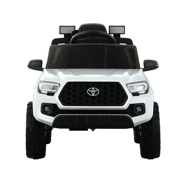 Toyota Ride On Car Kids Electric Toy Cars Tacoma Off Road Jeep 12V Battery White RIGO