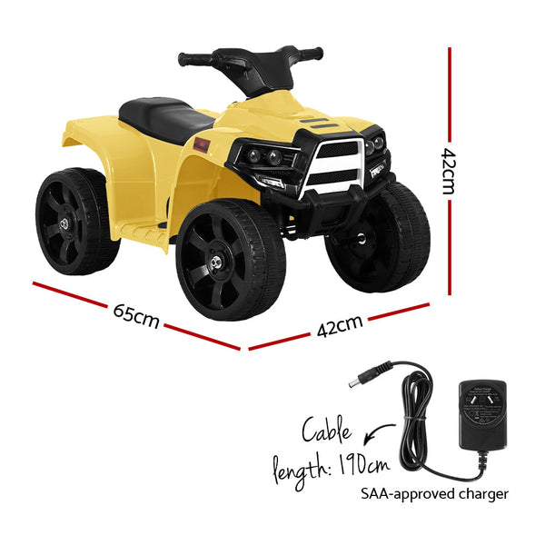 Rigo Kids Ride On ATV Quad Motorbike Car 4 Wheeler Electric Toys Battery Yellow Rigo