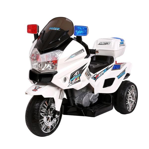 Rigo Kids Ride On Motorbike Motorcycle Car White RIGO