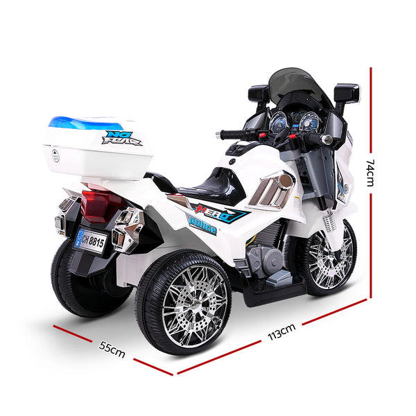 Rigo Kids Ride On Motorbike Motorcycle Car White RIGO