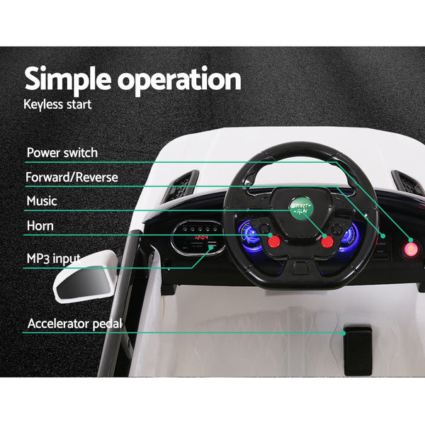 Rigo Kids Ride On Car - White Rigo