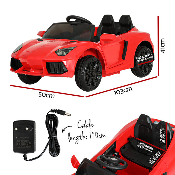 Rigo Kids Ride On Car Outdoor Electric Toys Battery Remote Control MP3 12V Red RIGO