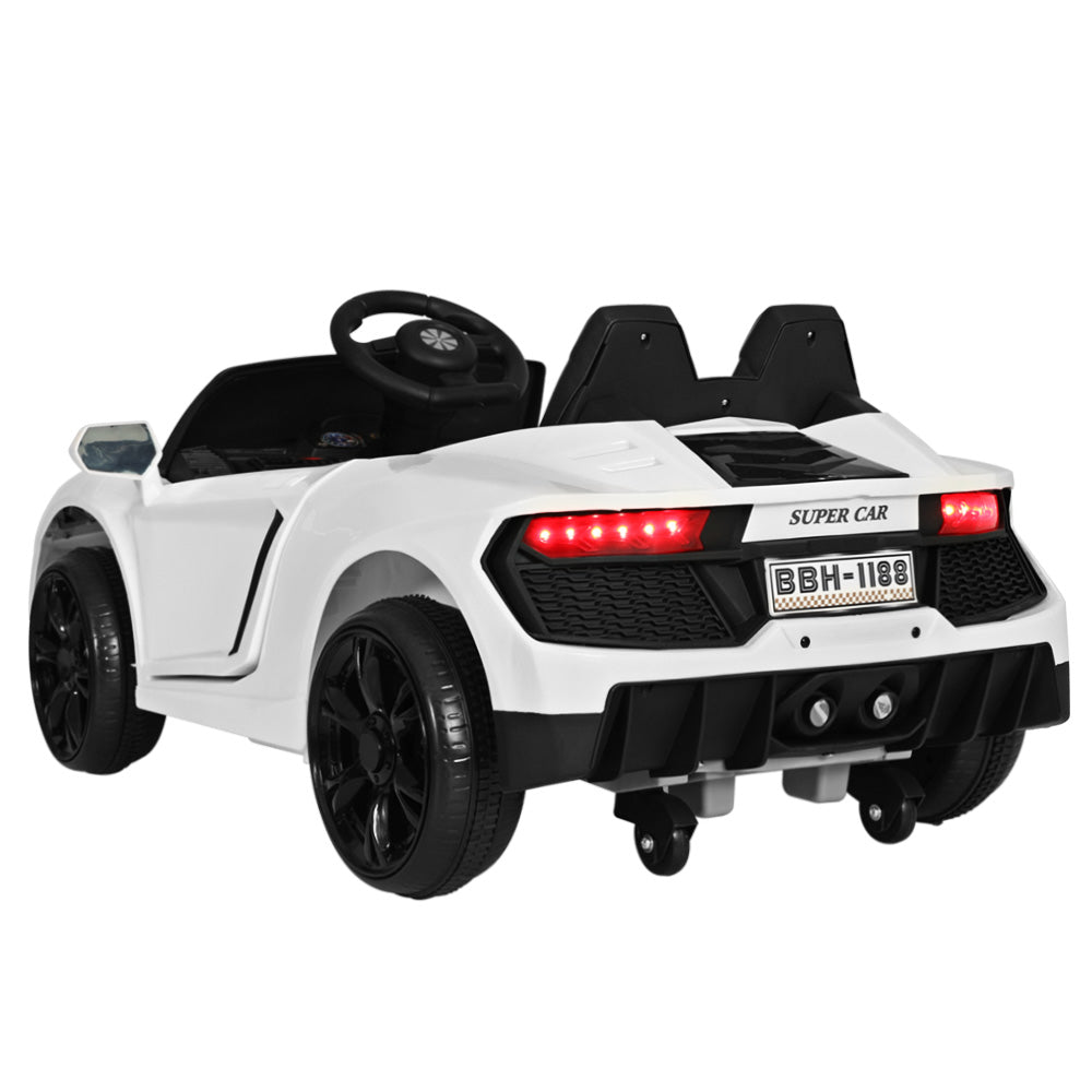 Rigo Kids Ride On Car Outdoor Electric Toys Battery Remote Control MP3 12V White RIGO
