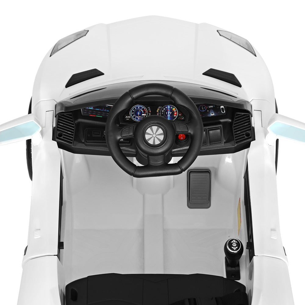 Rigo Kids Ride On Car Outdoor Electric Toys Battery Remote Control MP3 12V White RIGO