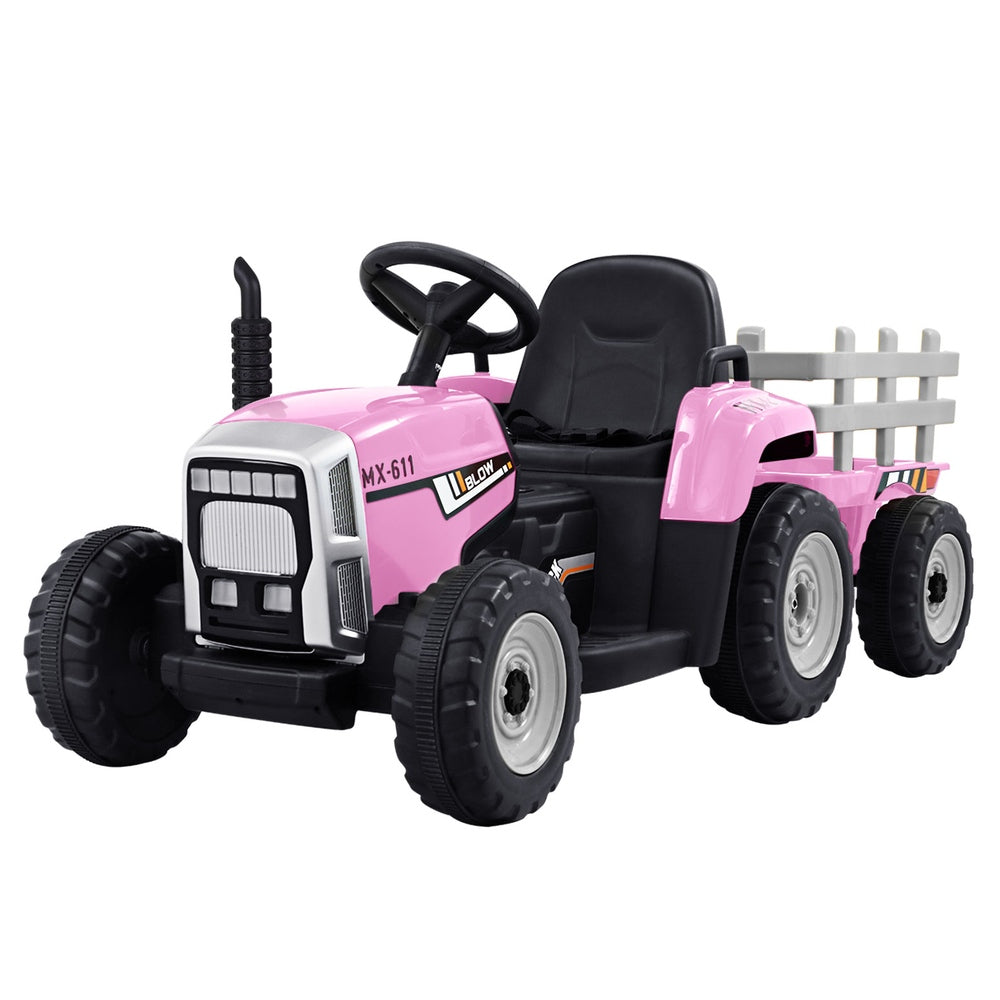 Rigo Kids Electric Ride On Car Tractor Toy Cars 12V Pink Rigo