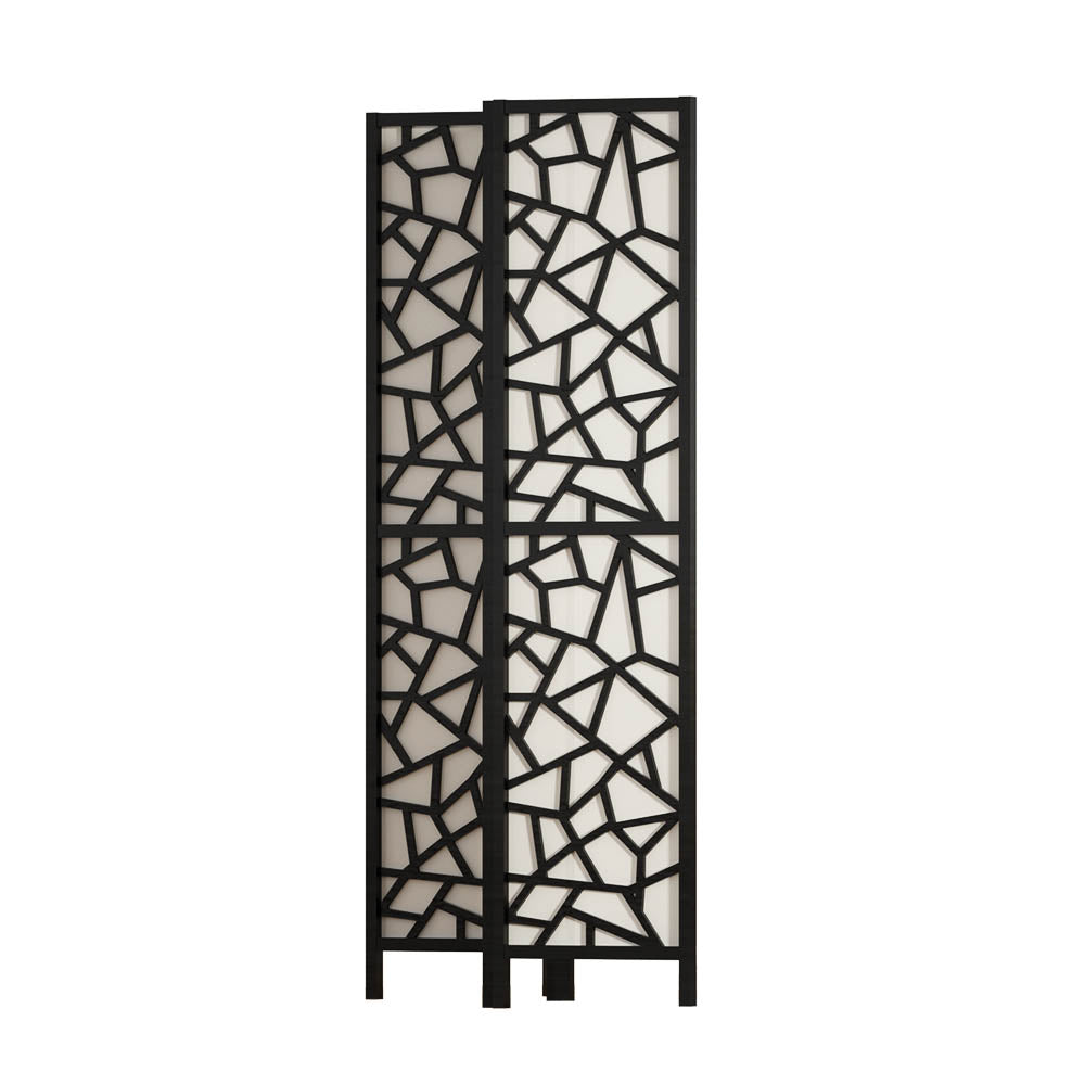 Artiss Clover Room Divider Screen Privacy Wood Dividers Stand 4 Panel Black Artiss