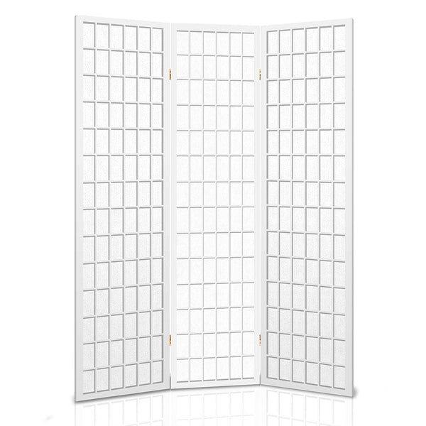 Artiss Room Divider Screen Wood Timber Dividers Fold Stand Wide White 3 Panel Artiss