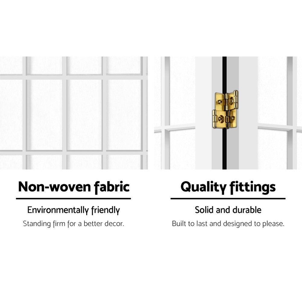 Artiss Room Divider Screen Wood Timber Dividers Fold Stand Wide White 8 Panel Artiss