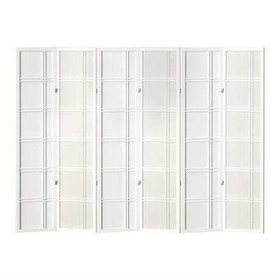 Artiss Room Divider Screen Privacy Wood Dividers Stand 6 Panel Nova White