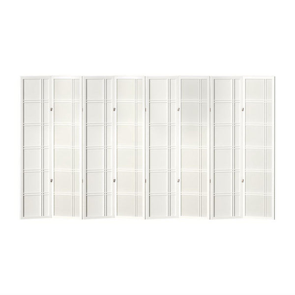 Artiss Room Divider Screen Privacy Wood Dividers Stand 8 Panel Nova White Artiss