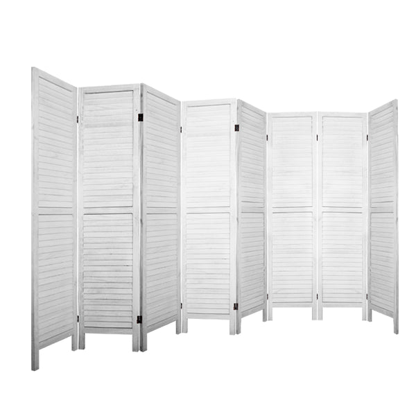 Artiss Room Divider Screen 8 Panel Privacy Wood Dividers Stand Bed Timber White freeshipping - Awezingly