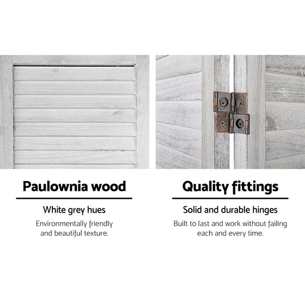 Artiss Room Divider Screen 8 Panel Privacy Wood Dividers Stand Bed Timber White freeshipping - Awezingly