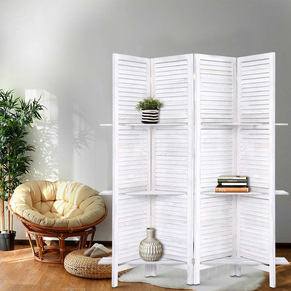 Artiss Room Divider Privacy Screen Foldable Partition Stand 4 Panel White freeshipping - Awezingly