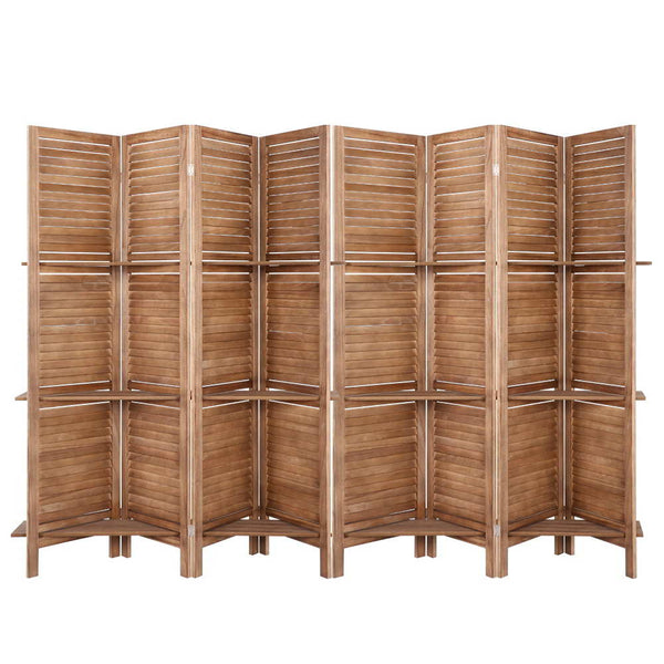 Artiss Room Divider Screen 8 Panel Privacy Dividers Shelf Wooden Timber Stand freeshipping - Awezingly