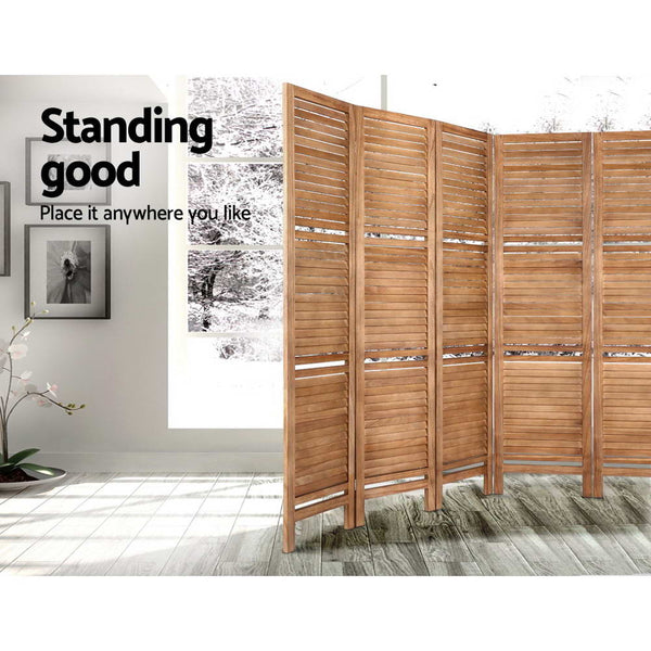 Artiss Room Divider Screen 8 Panel Privacy Dividers Shelf Wooden Timber Stand freeshipping - Awezingly