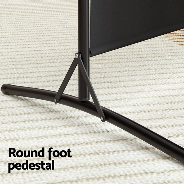 Artiss 4 Panel Room Divider Screen 345x180cm Fabric Black Artiss