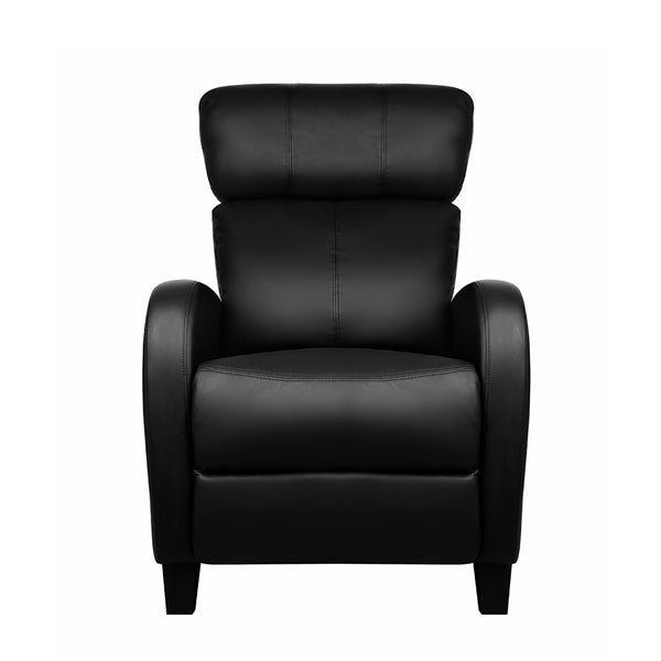 Artiss PU Leather Reclining Armchair - Black freeshipping - Awezingly