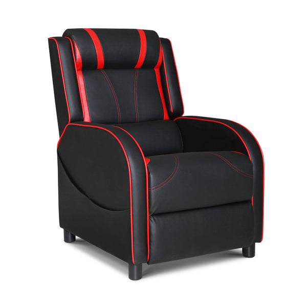 Artiss Recliner Chair Gaming Racing Armchair Lounge Sofa Chairs Leather Black Artiss