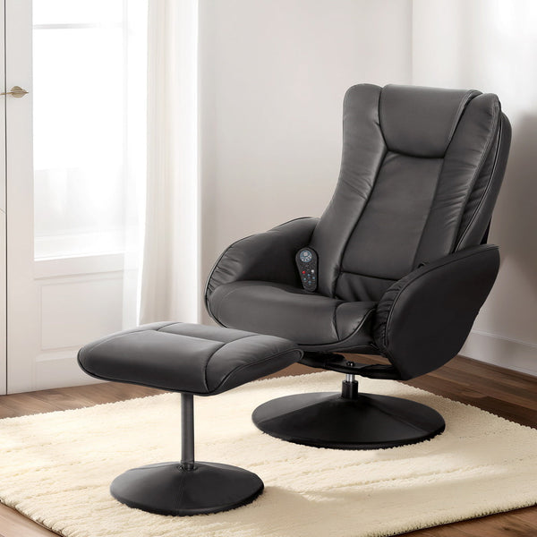 Artiss Recliner Chair Electric Heated Massage Chairs Faux Leather Cobble Artiss