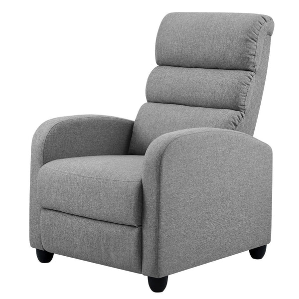 Artiss Luxury Recliner Chair Chairs Lounge Armchair Sofa Fabric Cover Grey Artiss