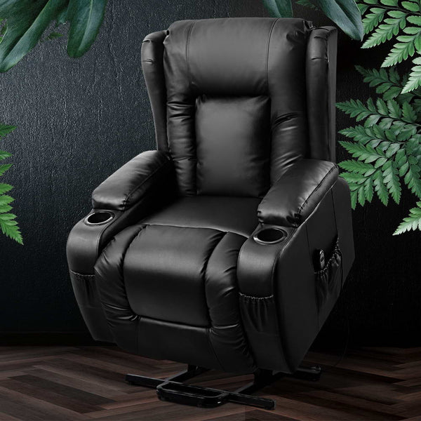 Artiss Electric Recliner Chair Lift Heated Massage Chairs Lounge Sofa Leather freeshipping - Awezingly