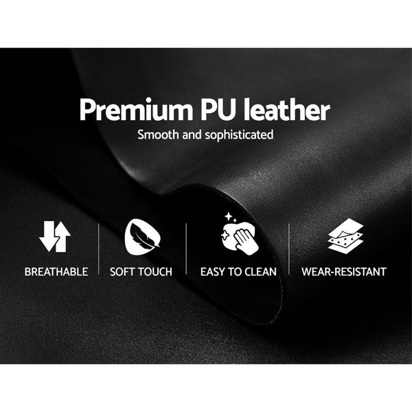 Artiss Recliner Chair Armchair Luxury Single Lounge Sofa Couch Leather Black Artiss