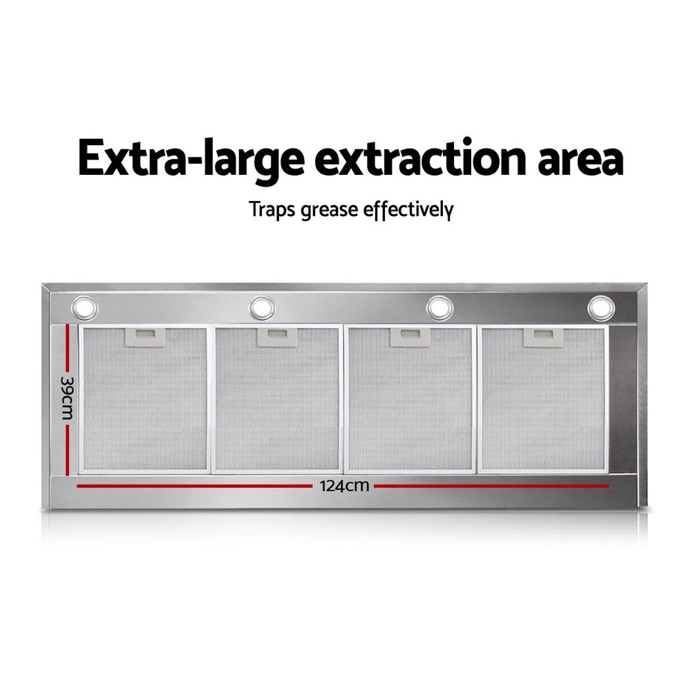 Devanti Range Hood Commercial Rangehood BBQ Hoods Kitchen Alfresco Canopy 1500mm Devanti