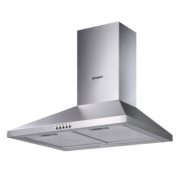 Devanti Range Hood 60cm 600mm Kitchen Canopy Stainless Steel Rangehood Wall Mount Devanti