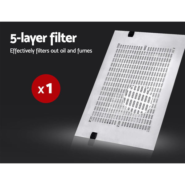 DEVANTI Fixed Range Hood Rangehood Stainless Steel Kitchen Canopy 60cm 600mm Devanti