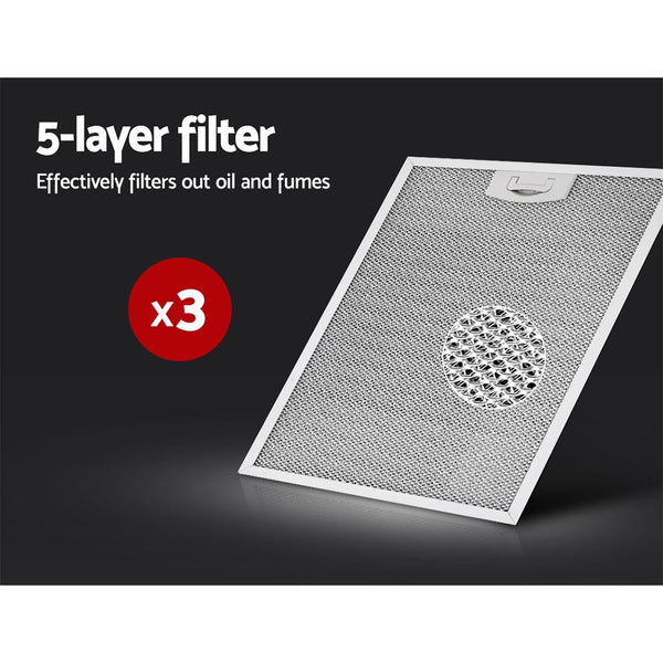 DEVANTI Fixed Range Hood Rangehood Stainless Steel Kitchen Canopy 90cm 900mm DEVANTI