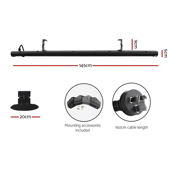 Devanti Electric Infrared Radiant Strip Heater Panel Heat Remote Control 2400W freeshipping - Awezingly