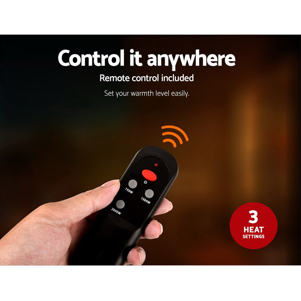 Devanti Electric Infrared Strip Heater Radiant Heaters Reamote control 2000W Devanti