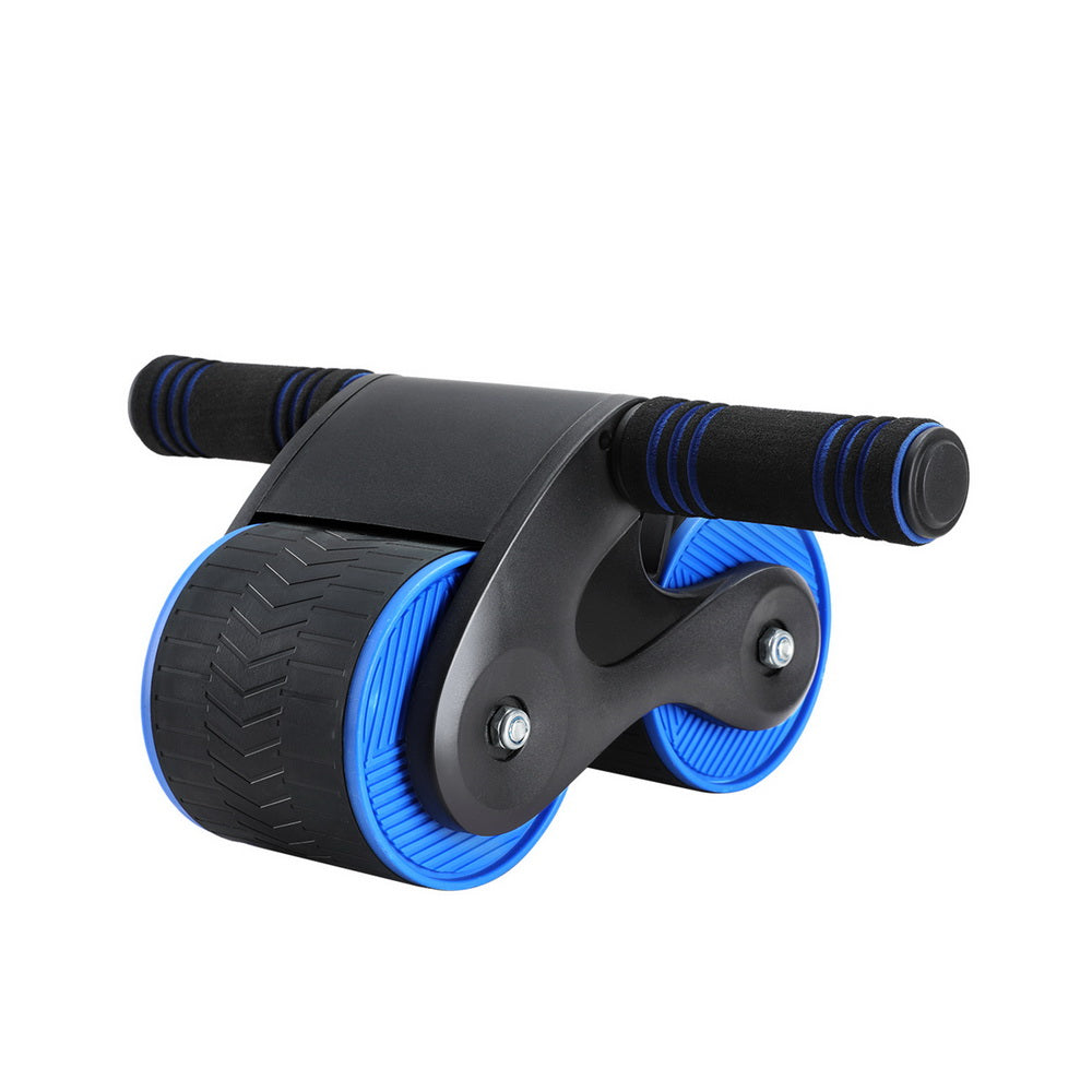 Everfit Ab Roller Automatic Rebound Abdominal Wheel Home Gym Workout Blue Everfit