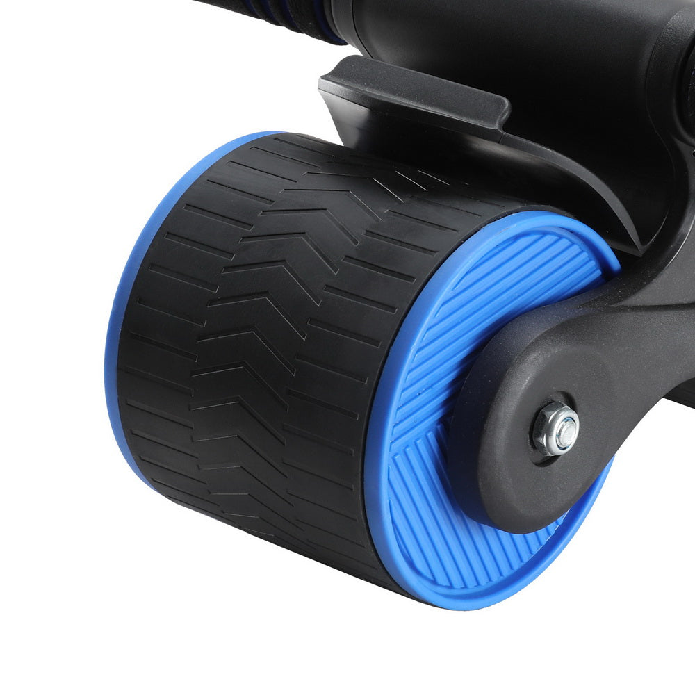 Everfit Ab Roller Automatic Rebound Abdominal Wheel Home Gym Workout Blue Everfit
