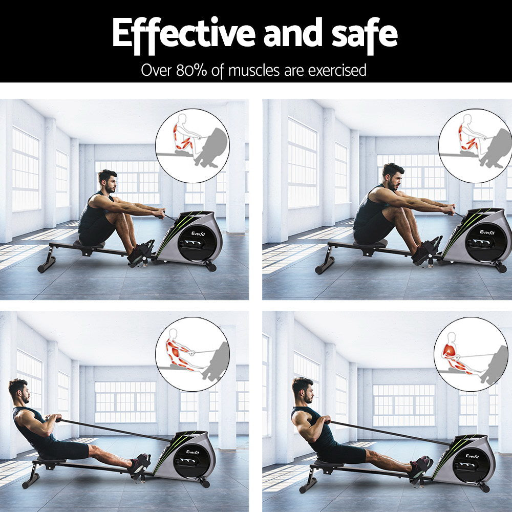 Everfit Rowing Exercise Machine Rower Resistance Home Gym Everfit