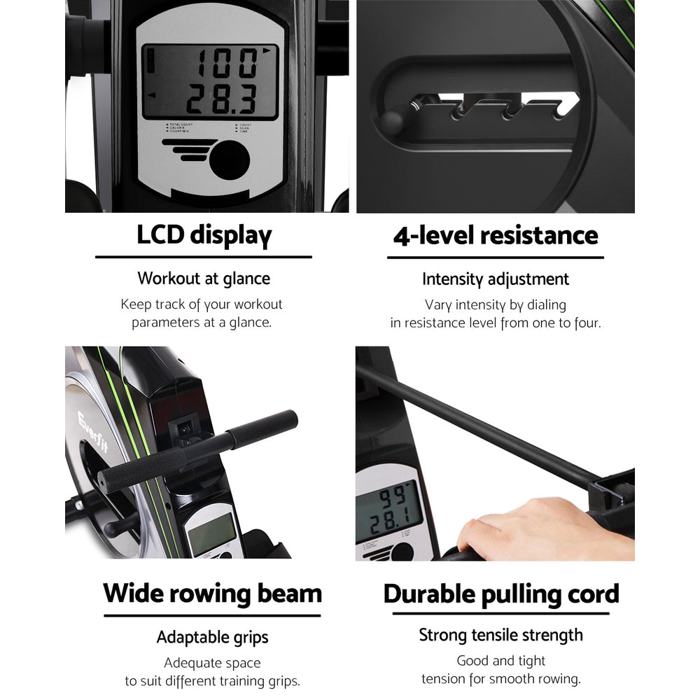 Everfit Rowing Exercise Machine Rower Resistance Home Gym Everfit