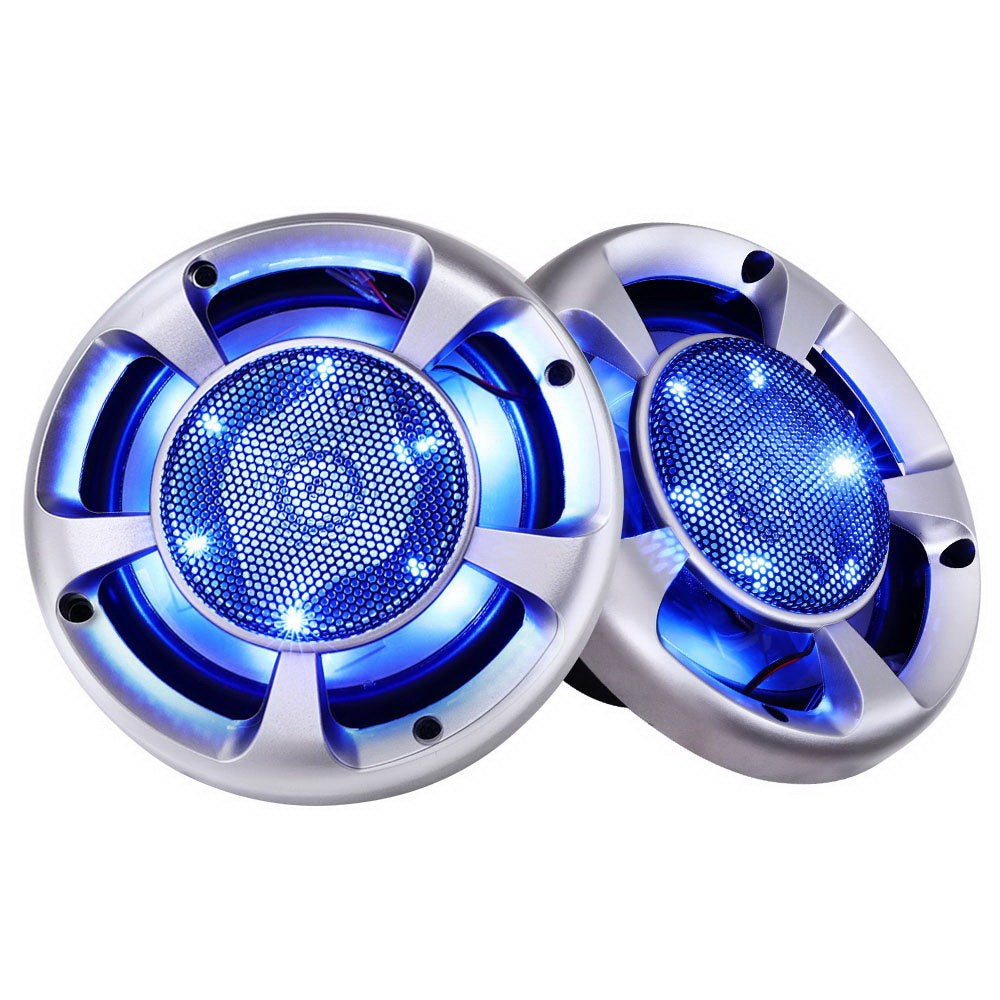 Giantz Set of 2 6.5inch LED Light Car Speakers Does not apply