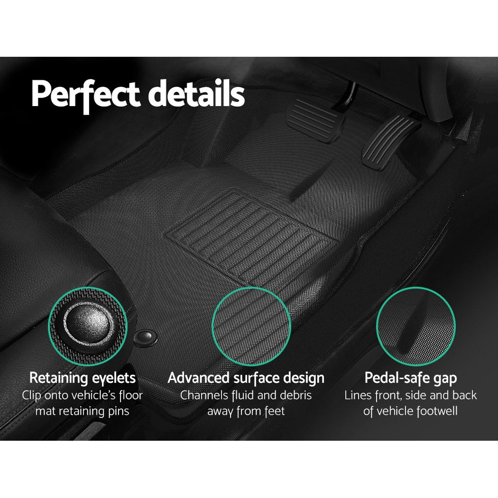 Weisshorn Car Floor Mats Rubber Fits Ford Ranger PX PX2 PX3 Dual Cab 2011-2022 3D Does not apply